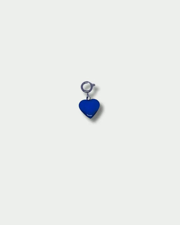 charm NFC en forme de coeur bleu