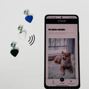 Charm amovible NFC personnalisé en forme de coeur